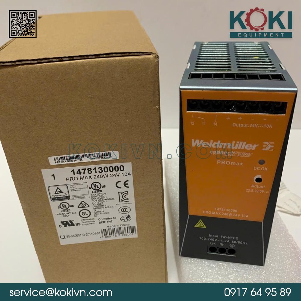 1478130000 Weidmuller | Bộ Nguồn 3 1478130000 Weidmuller | Bộ Nguồn