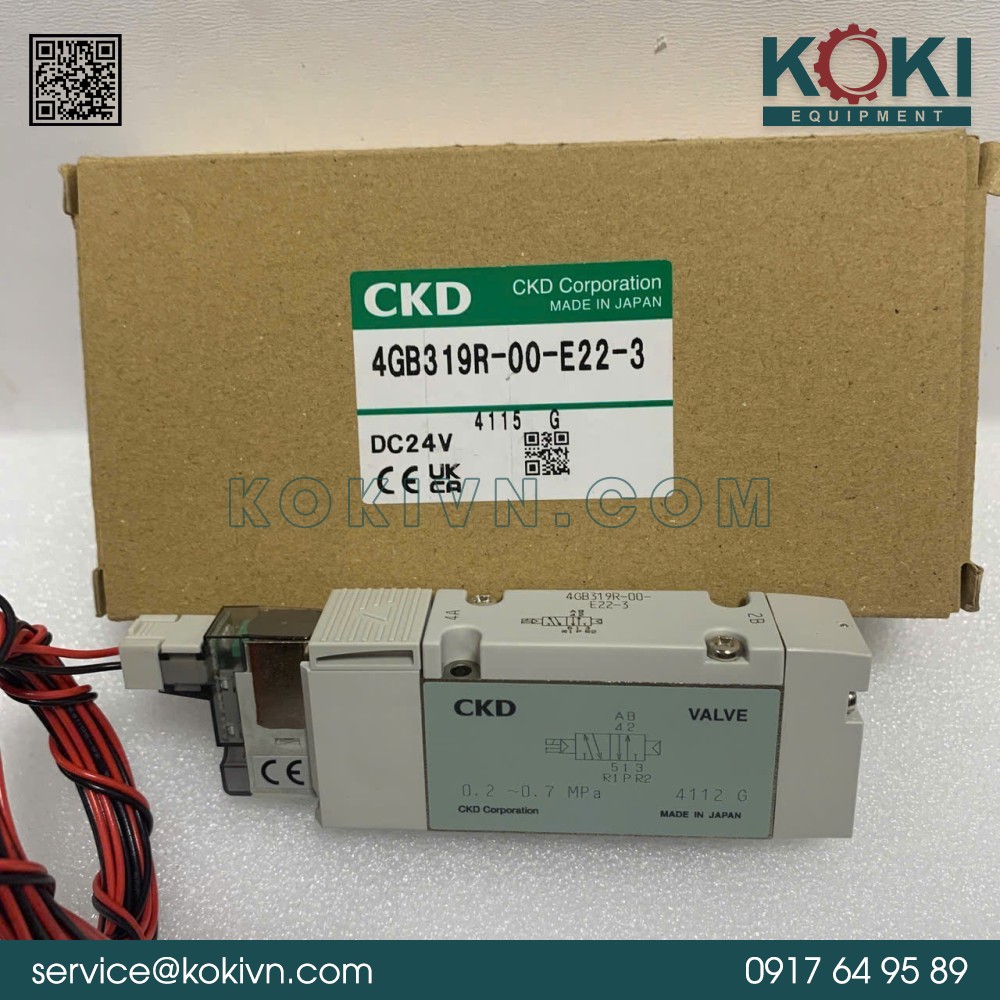 4GB319R-00-E22-3 CKD | Van Điện Từ Khí Nén 3 4GB319R-00-E22-3 CKD | Van Điện Từ Khí Nén