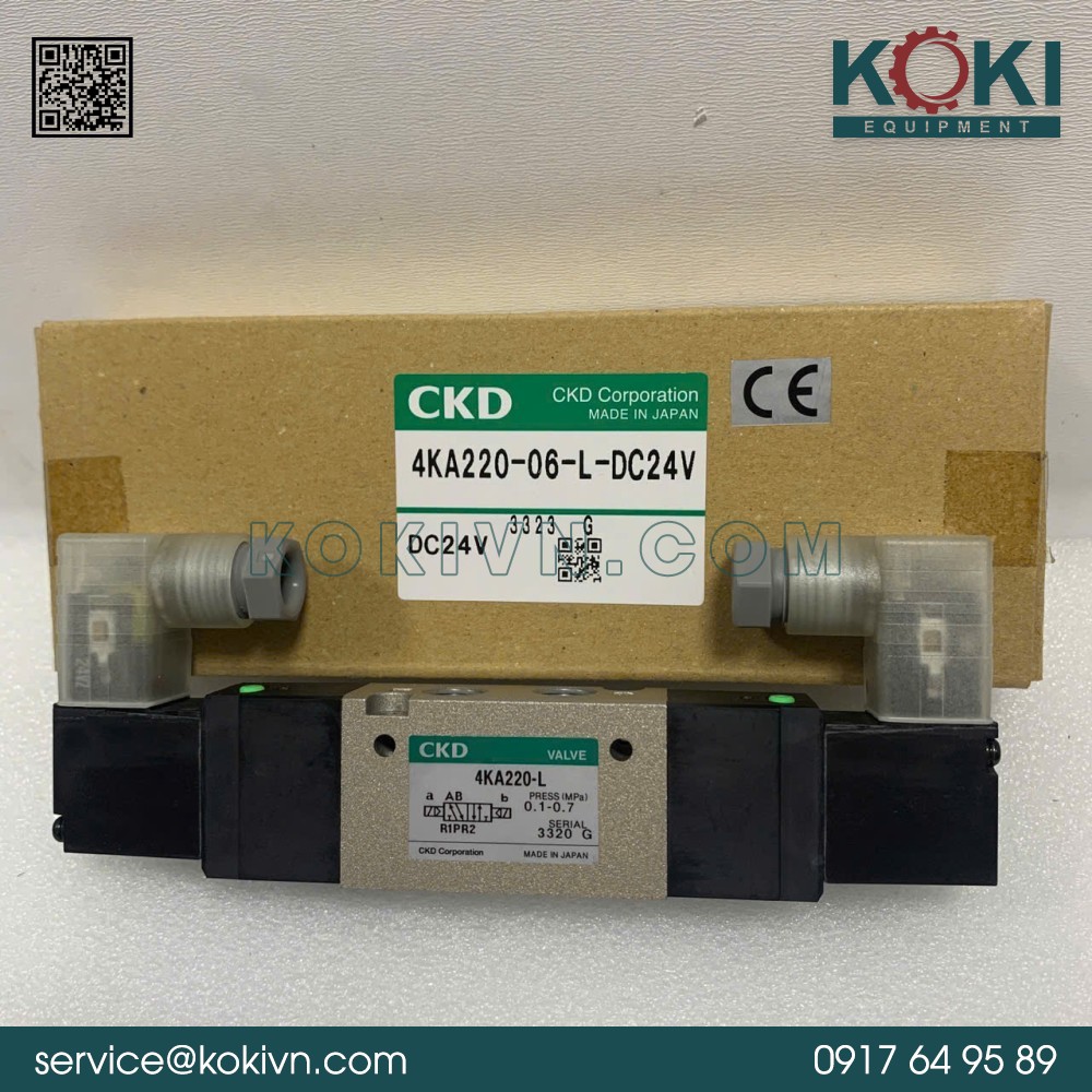 4KA220-06-L-DC24V CKD | Van Điện Từ Khí Nén 3 4KA220-06-L-DC24V CKD | Van Điện Từ Khí Nén