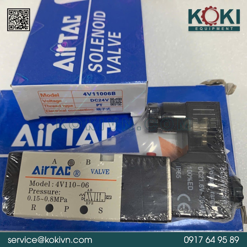 4V110-06B AIRTAC | Van Điện Từ Khí Nén 3 4V110-06B AIRTAC | Van Điện Từ Khí Nén
