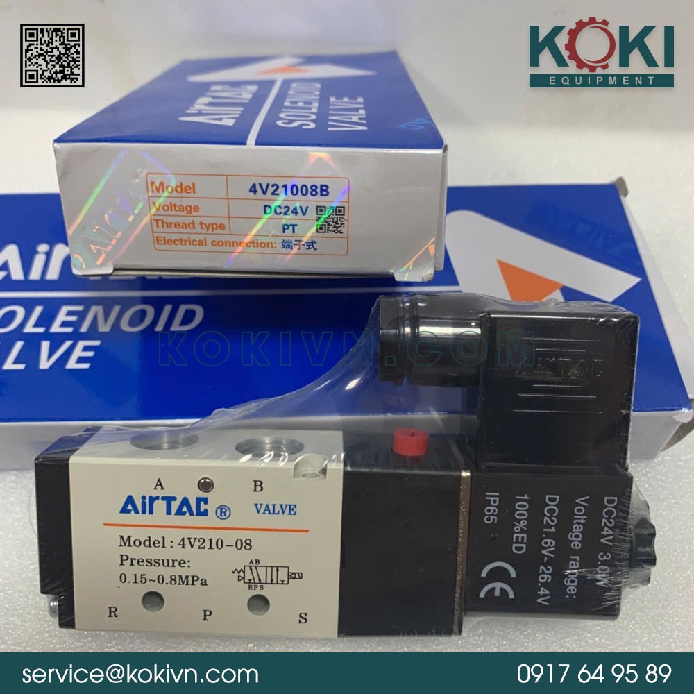 4V220-08B AIRTAC | Van Điện Từ Khí Nén 3 4V220-08B AIRTAC | Van Điện Từ Khí Nén