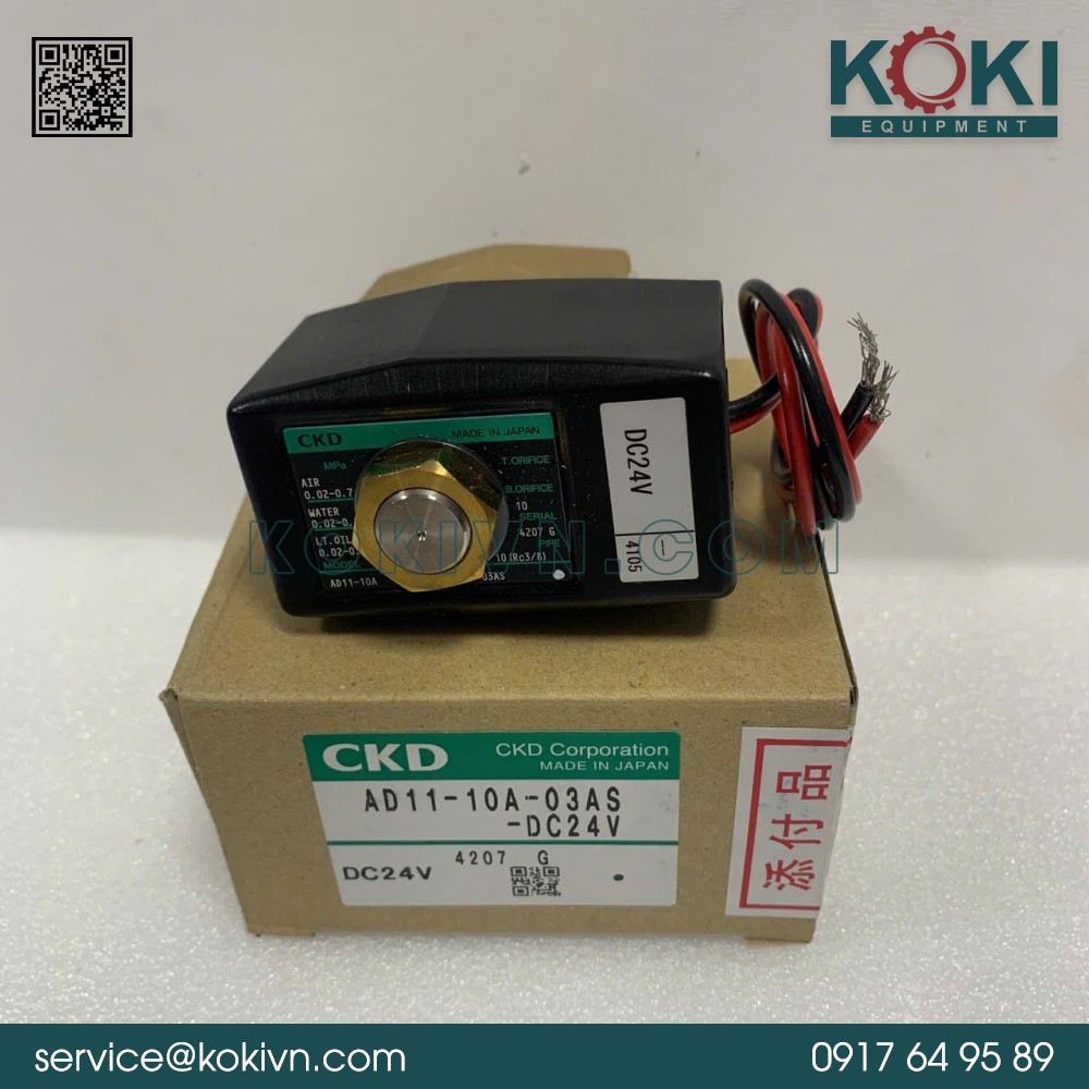 AD11-10A-03AS-DC24V CKD | Van Điện Từ Khí Nén 3 AD11-10A-03AS-DC24V CKD | Van Điện Từ Khí Nén