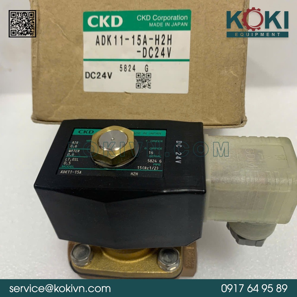 ADK11-15A-H2H-DC24V CKD | Van Điện Từ 3 ADK11-15A-H2H-DC24V CKD | Van Điện Từ