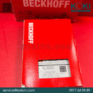 Đại lý phân phối Beckhoff EL3002 tại Việt Nam giá cạnh tranh. Cam kết hàng chính hãng, sẵn kho, bảo hành 12 tháng, hỗ trợ kỹ thuật tối đa. Click nhận báo giá ưu đãi hôm nay!