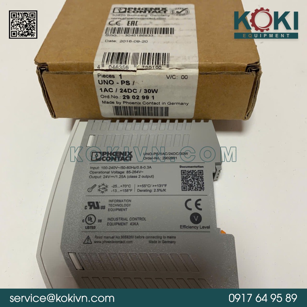 UNO-PS/1AC/24DC/30W Phoenix Contact | Bộ Nguồn 3 UNO-PS/1AC/24DC/30W Phoenix Contact | Bộ Nguồn